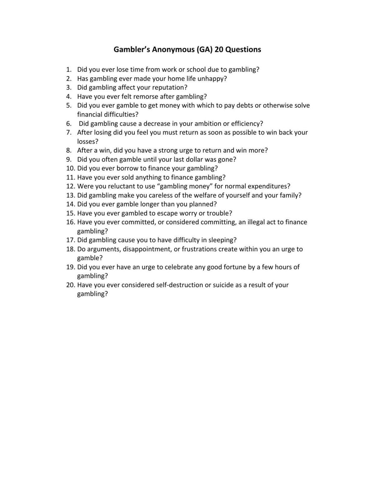 20 Questions 20 Questions