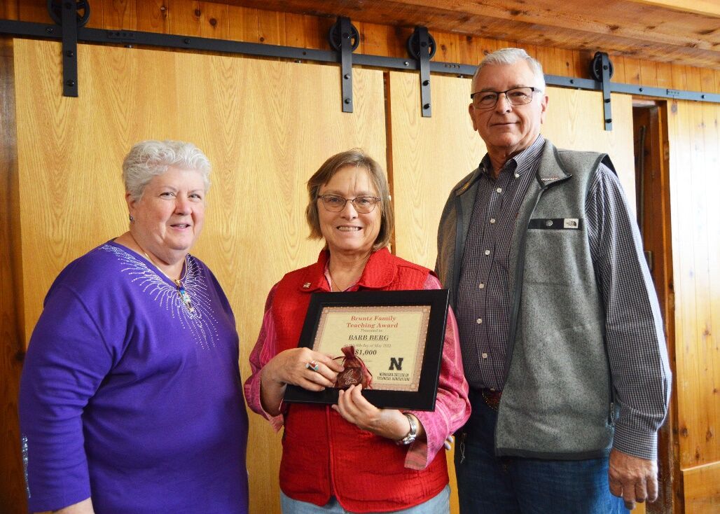 Barb Berg honored with Bruntz Family Teaching Award