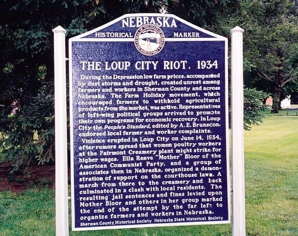 Marker Monday: The Loup City Riot, 1934