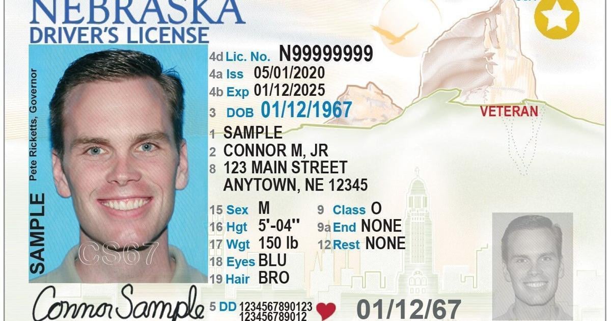 Nebraska DMV unveils new driver's license in first redesign since 2009