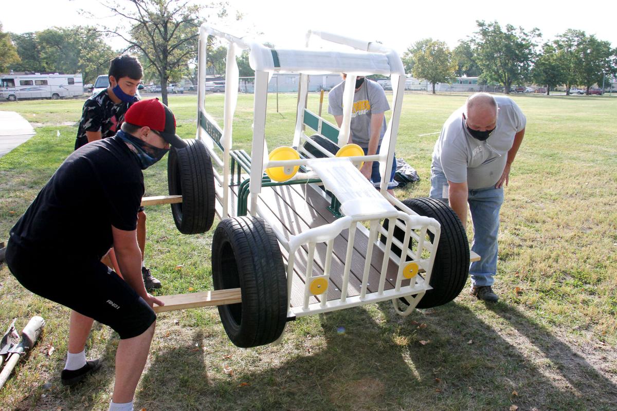SkillsUSA team helps construct outdoor classroom at Buffalo Early Learning Center