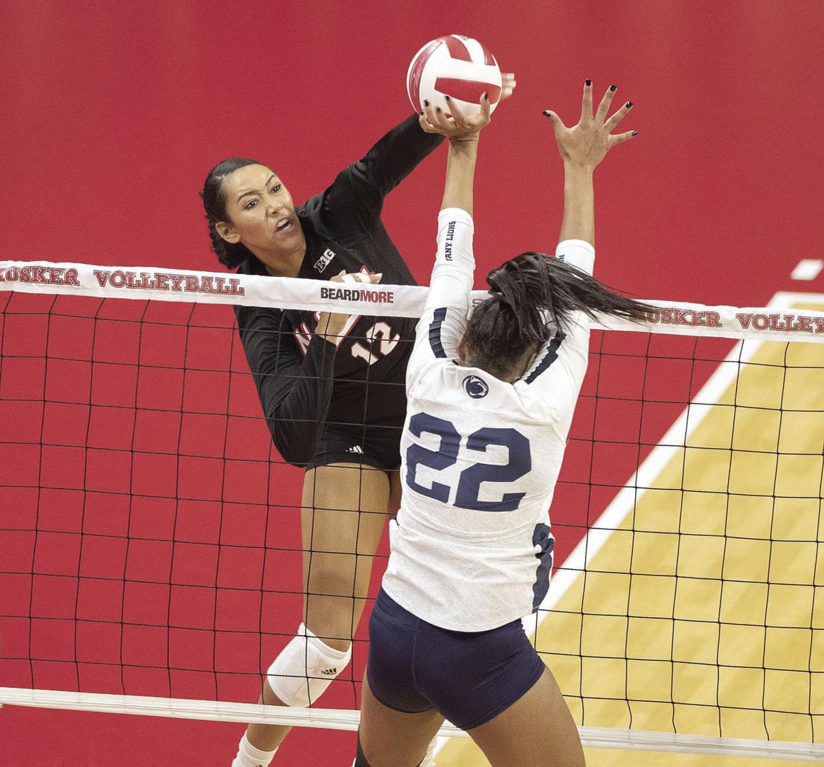 nebraska volleyball edges penn state in five sets sports news nptelegraph com nebraska volleyball edges penn state in