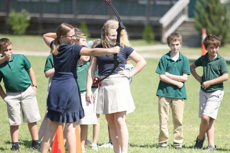 Columbus Charter School holds archery demonstration during Shakespeare