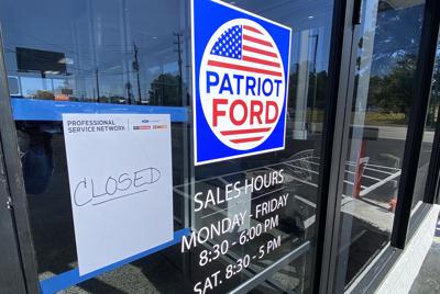 Handwritten Closed Sign Whiteville Ford dealership closing | Business | nrcolumbus.com