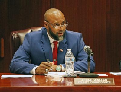 County Commissioner Jerome McMillian speaks March 7
