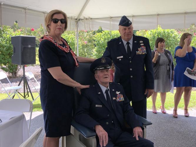 Veterans group honors Newman with pinning ceremony at Angel House
