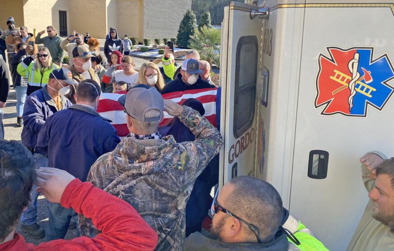 Columbus County first responders honor firefighter who died of COVID19