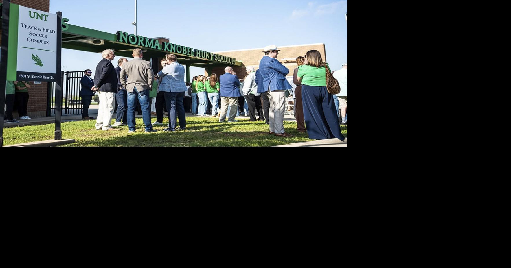 University names Soccer and Track & Field stadium after alumna Norma Knobel Hunt