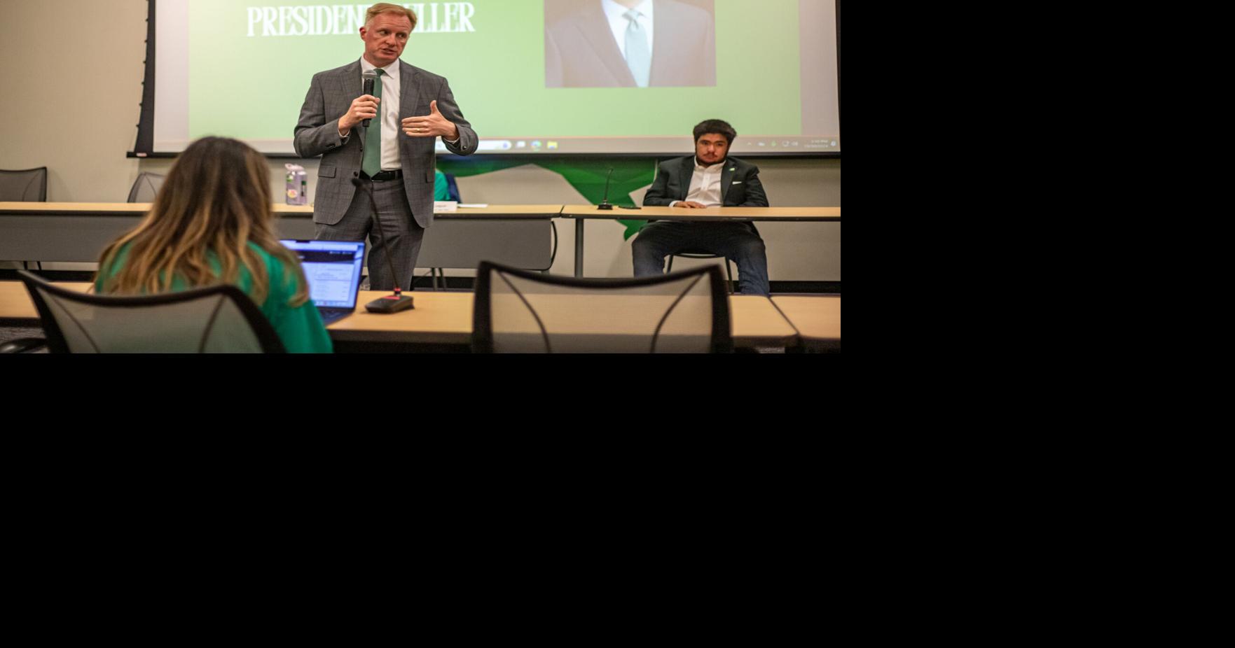 President Keller speaks with SGA at weekly meeting News