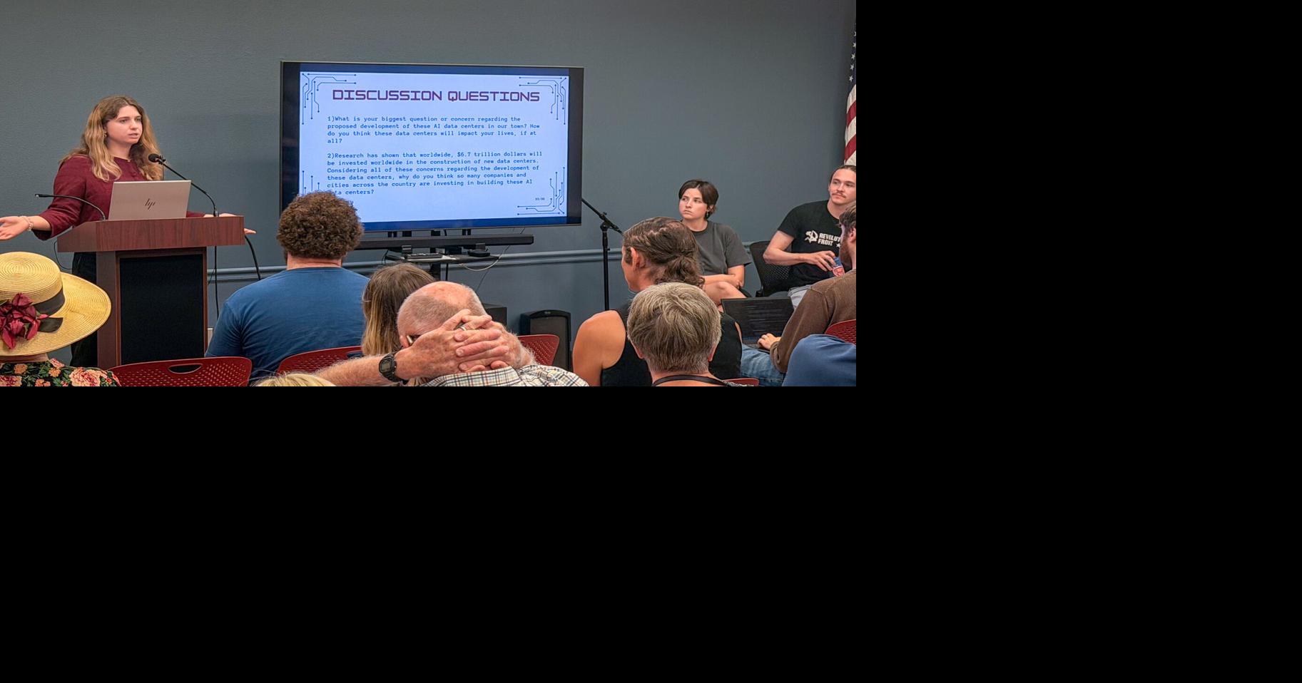 Community members gather for town hall meeting about artificial intelligence data centers