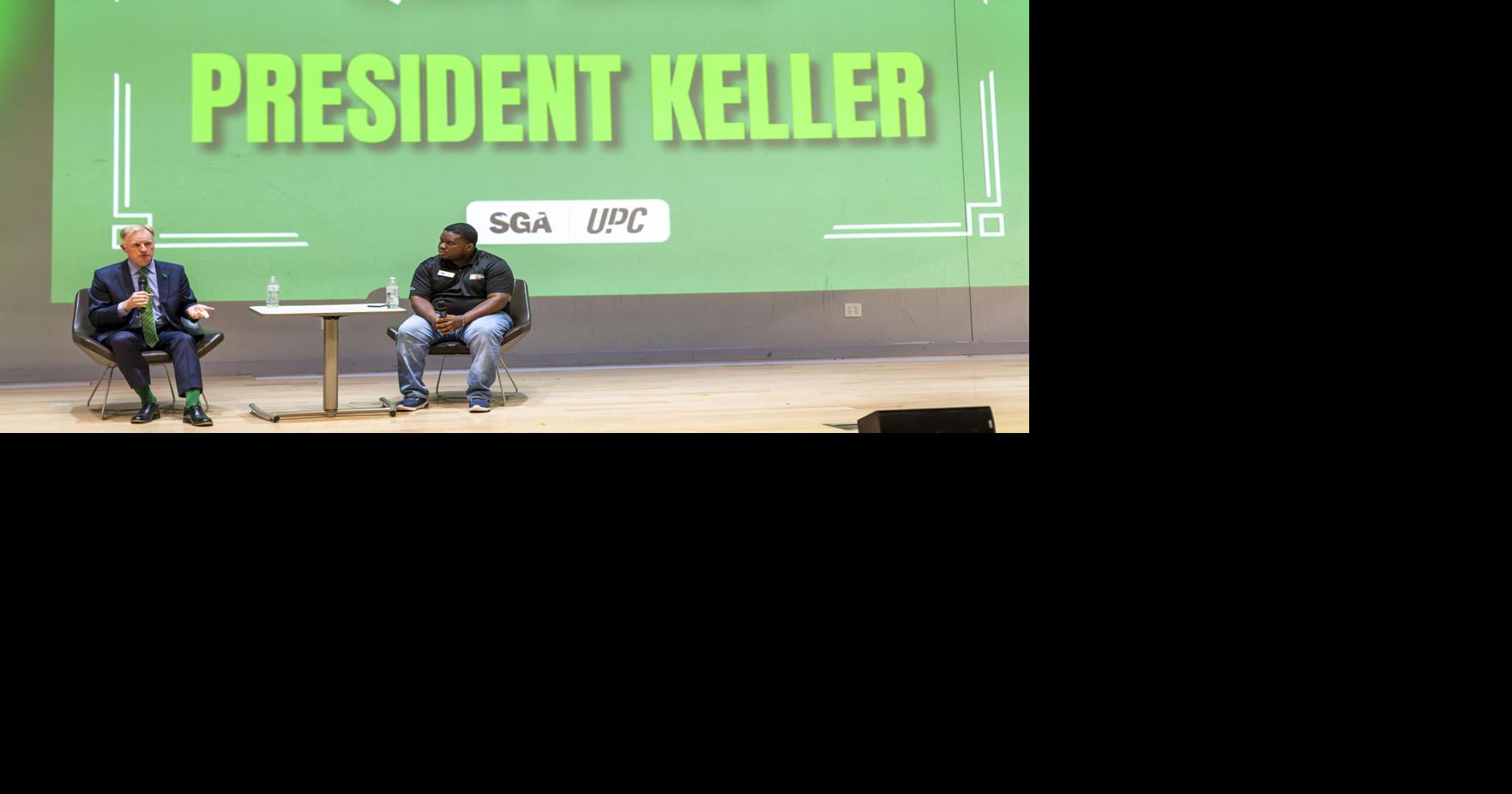 University President Harrison Keller answers student questions in public Q&A