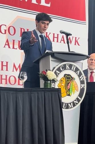 Blackhawks Alumni award  Providence senior  scholarship as he heads to Bradle
