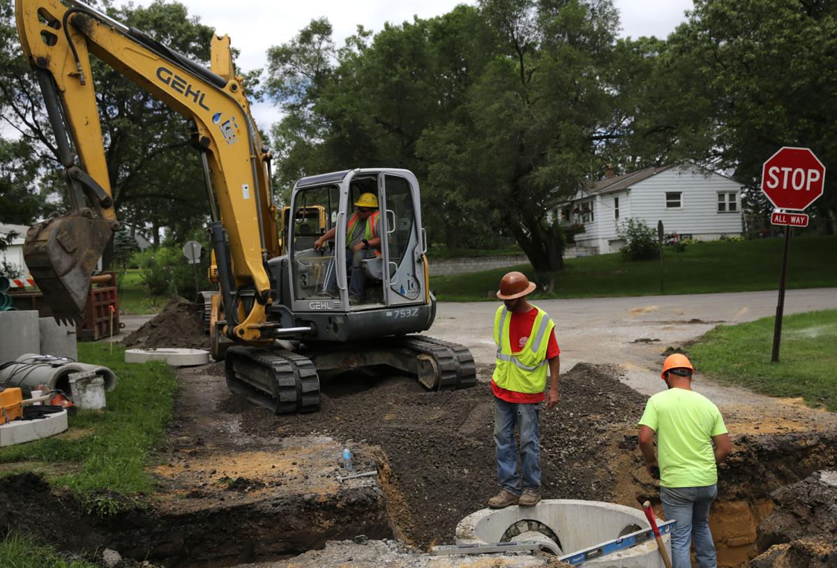Drainage work in Calumet Township