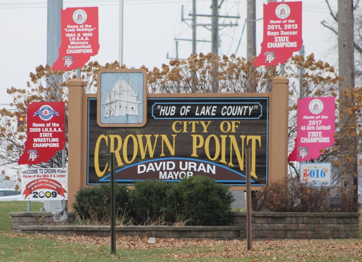 Crown Point Welcome Sign