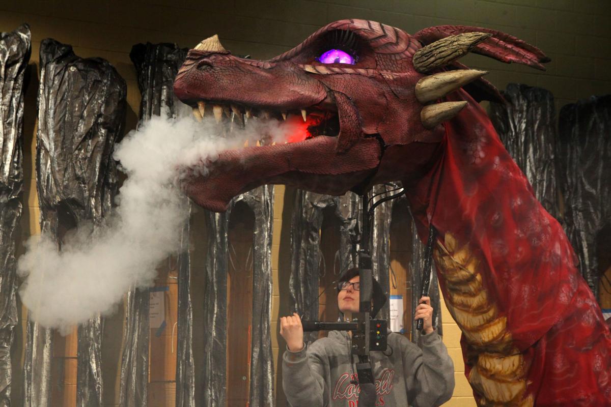 Madeline Bogathy and her dragon