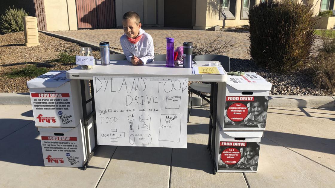 Arizona third-grader holds food drives to help in pandemic | Food and Cooking