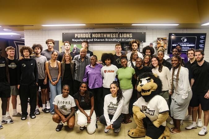 Purdue Northwest Athletics Unveils Napoleon and Sharon Brandford III Lobby