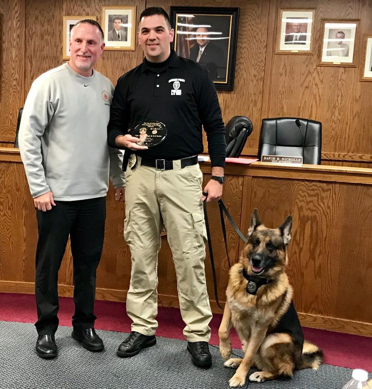 Crown Point police dog honored for role in capture of doublemurder