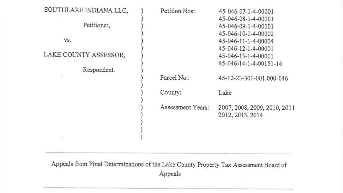 Indiana Board Of Tax Review Decision In Southlake Indiana V Lake