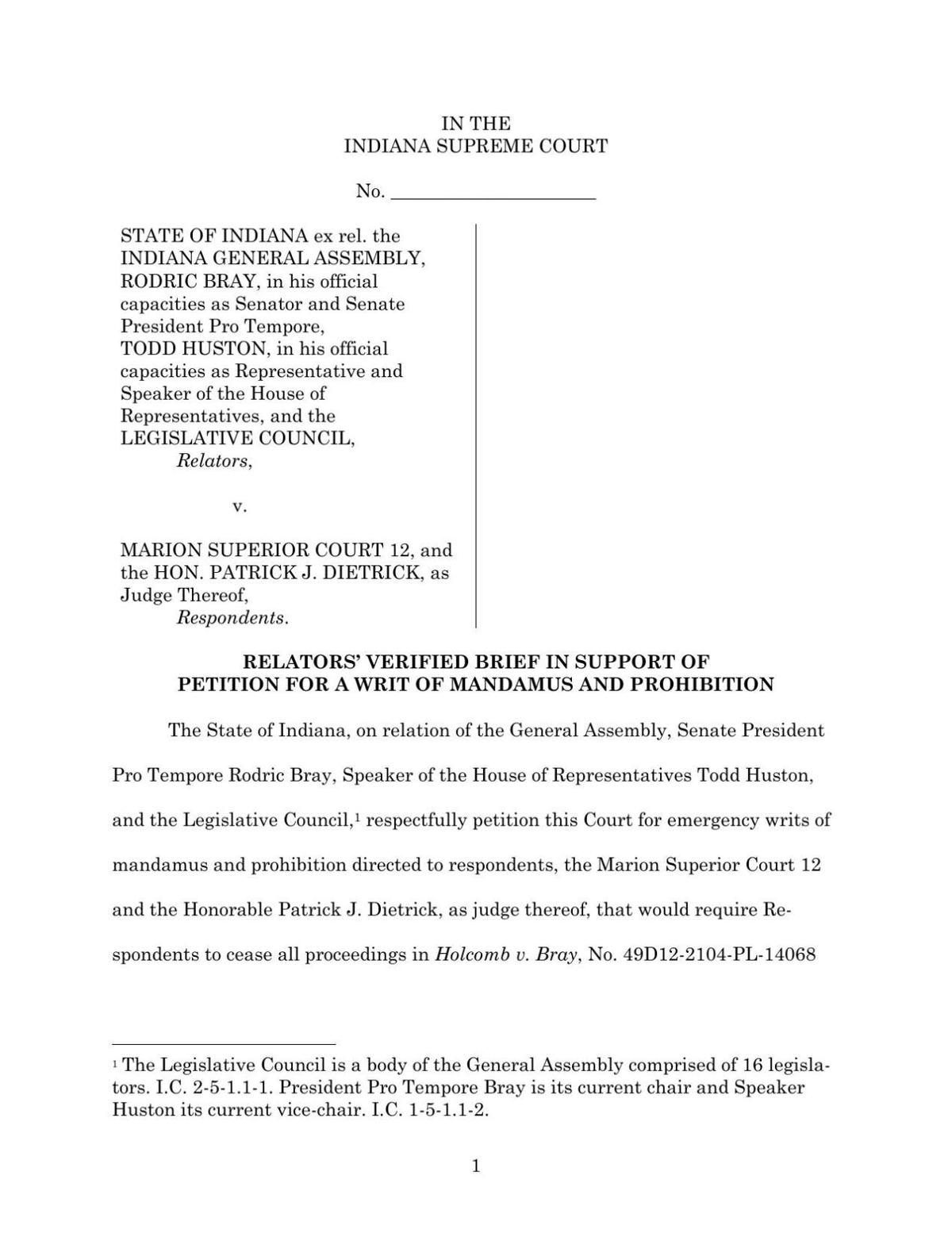 Attorney general's request for writ of mandamus