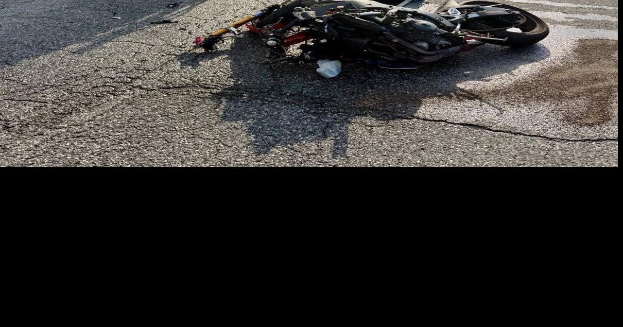 Motorcyclist helicoptered to hospital following crash with semi-trailer