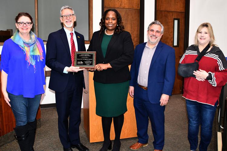 Forest district recognizes tollway for going distance on Veterans Memorial Trail