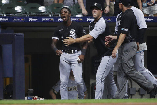 The White Sox send Eloy Jimenez to the Brewers in one of these 3 packages