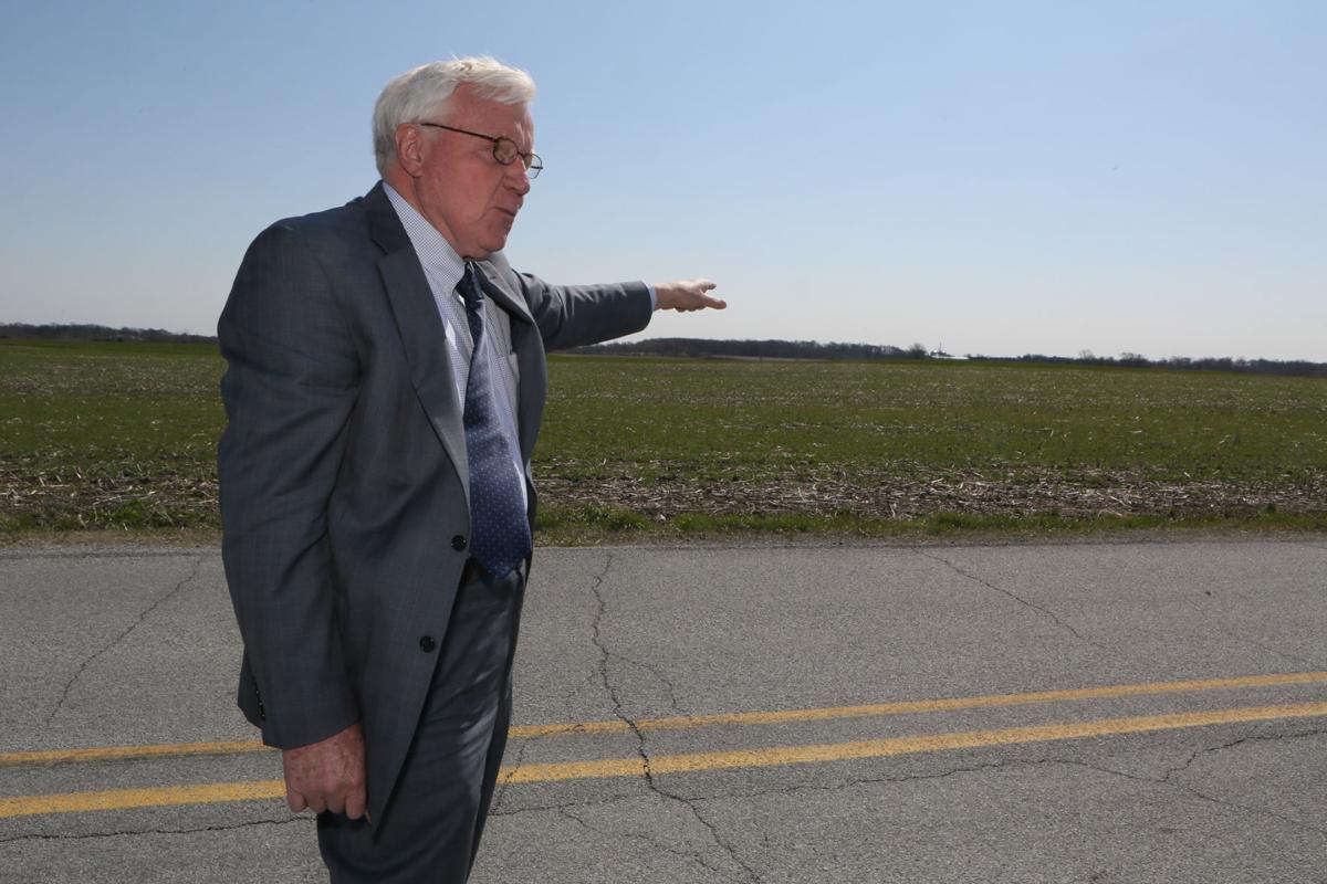 Frank Patton explains his ideas for the Great Lakes Basin Rail Line