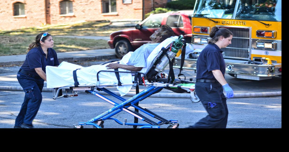 Man taken to hospital after fire inside his Griffith apartment ...