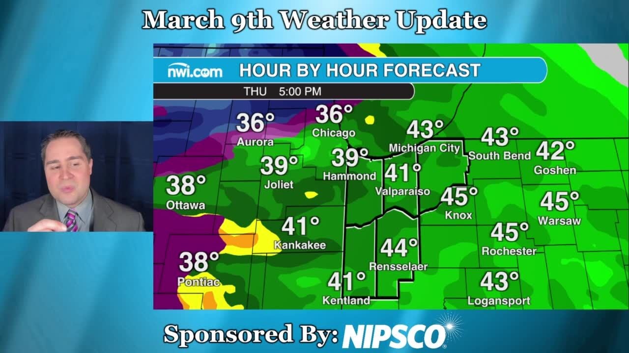 Thursday, March 9 weather update for Northwest Indiana