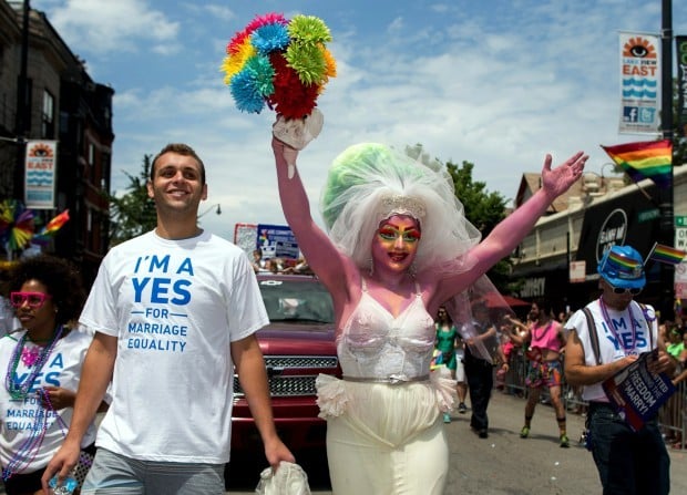 Focus On Gay Marriage At Chicagos Pride Parade