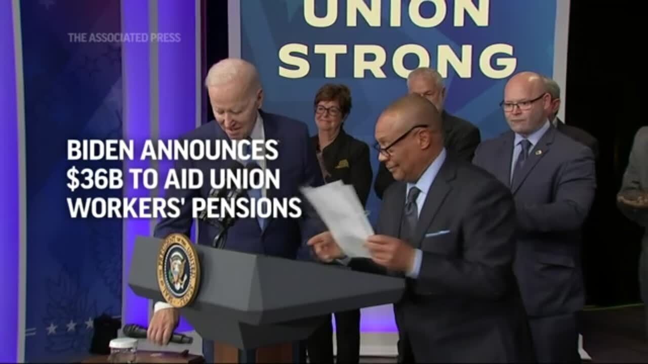 Biden announces $36B to aid union workers' pensions