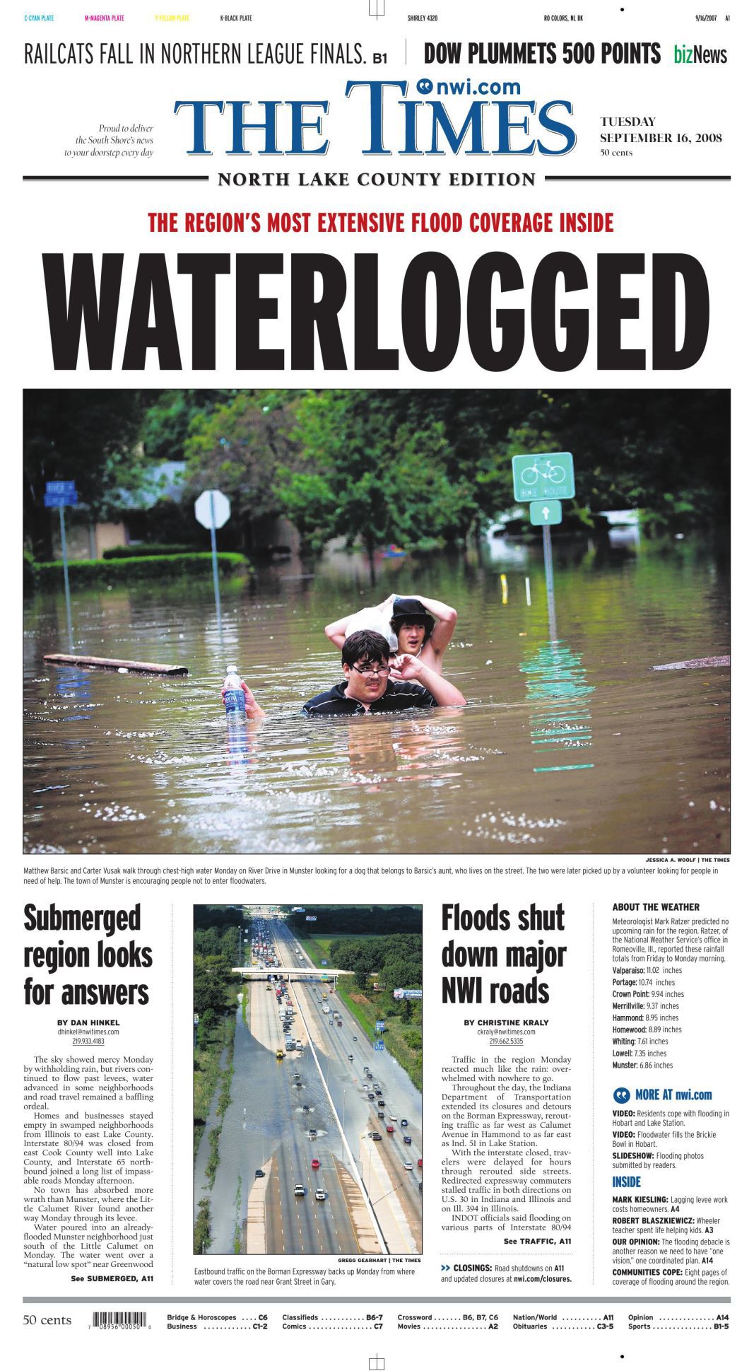 A look back at The Times' coverage of the 2008 flood