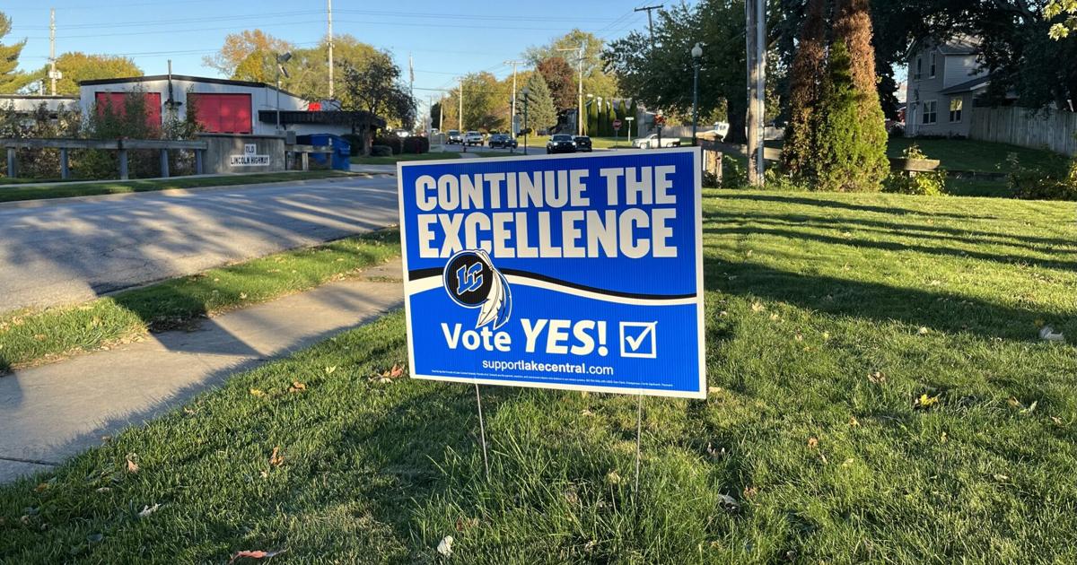 Lake Central referendum yard sign