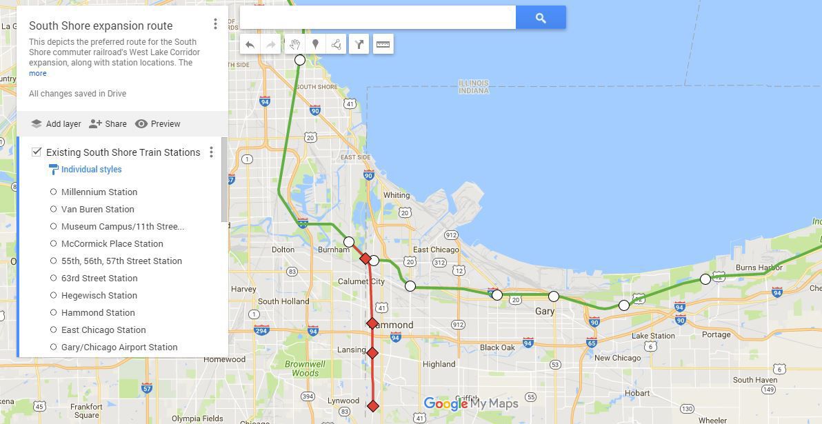Map: South Shore expansion route  Digital Exclusives: Graphics 