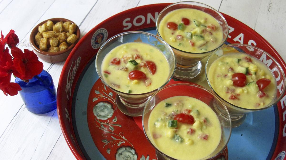 Corn gazpacho is a great starter for Fourth of July party 219
