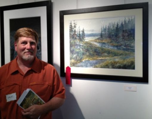 Illiana Artists welcome guests to watercolor demo