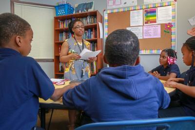 Raven Osborne teaching at 21st Century Charter School (copy)