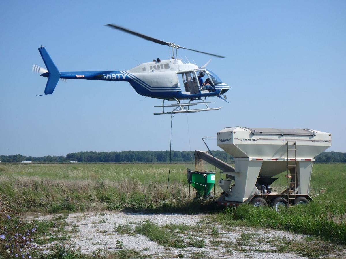 Helicopter plants seeds in Pine Township cornfield Porter County News