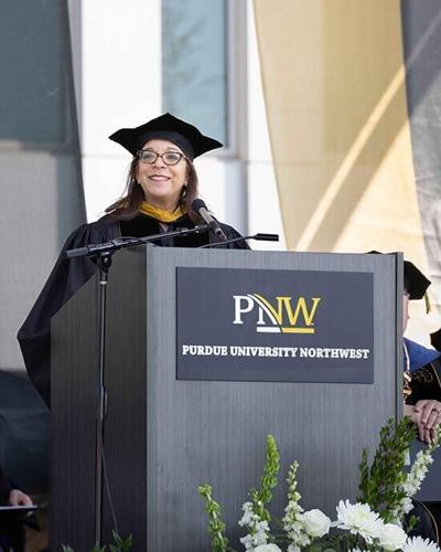 Purdue University Northwest graduates urged to hold onto virtues amid technological advancements