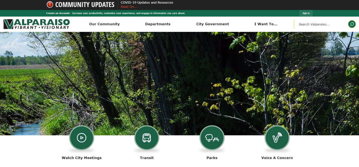 Valparaiso unveils new website