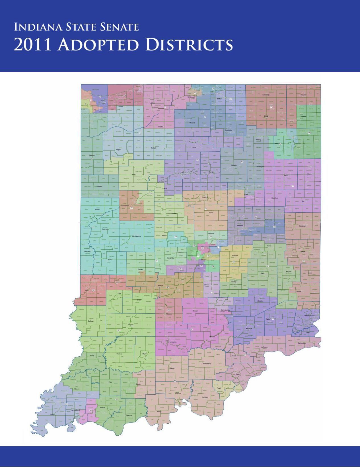 Map of Indiana Senate districts   nwitimes.com