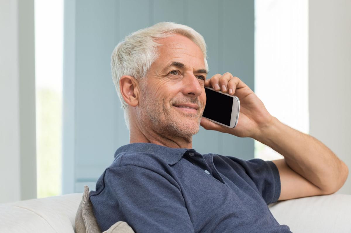 talking on phone stock