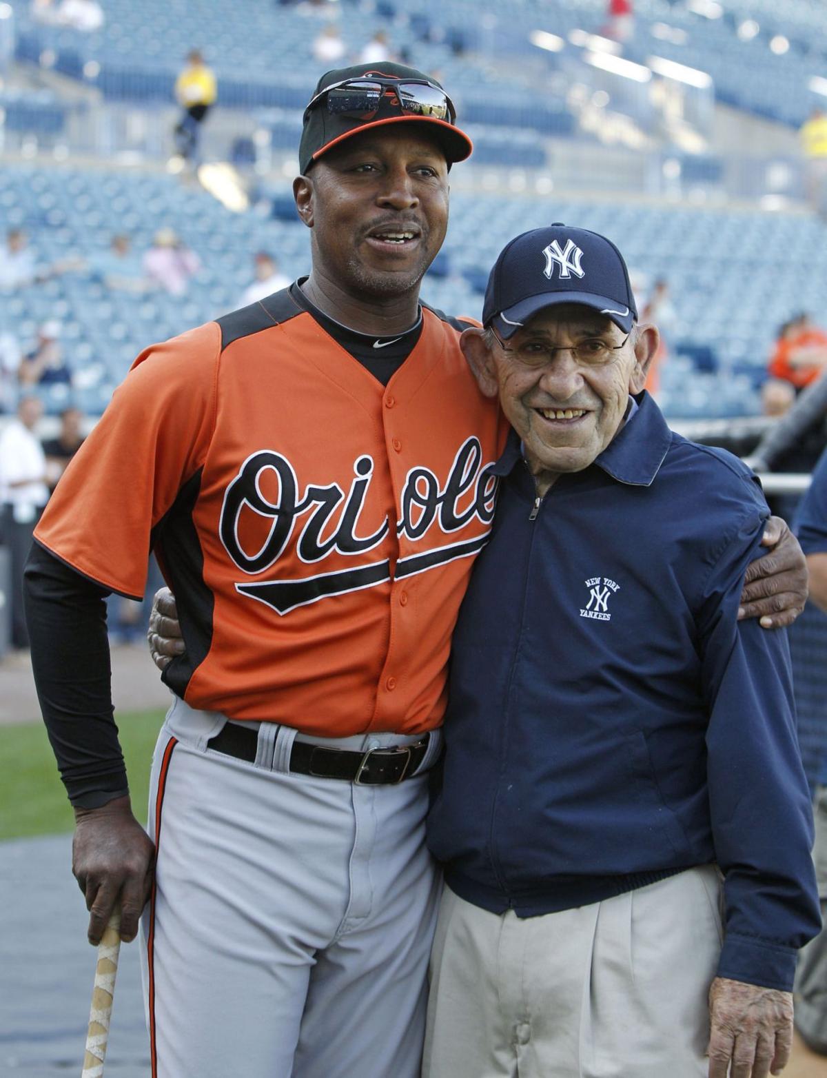 FILE : L to R - Yogi Berra, Whitey Ford and Roger Maris of the New York  Yankees at a New York Yankees Old-Timers Game at Yankee Stadium in the  Bronx, New