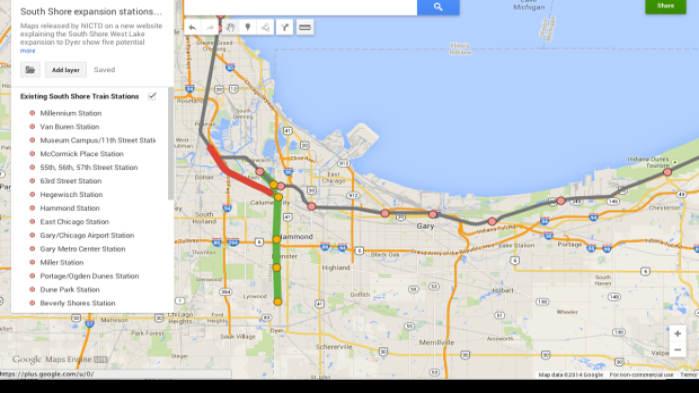 South Shore Train Map