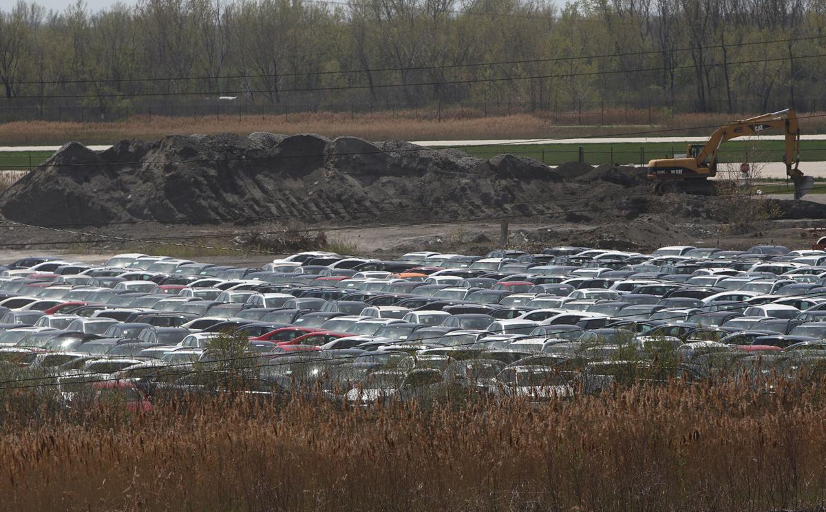 Volkswagen cars being stored at Gary/Chicago International Airport (copy)