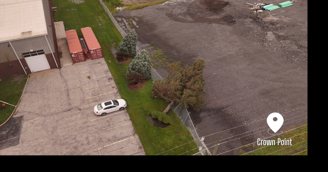 WATCH | See storm damage from above across Cedar Lake, Crown Point and Griffith