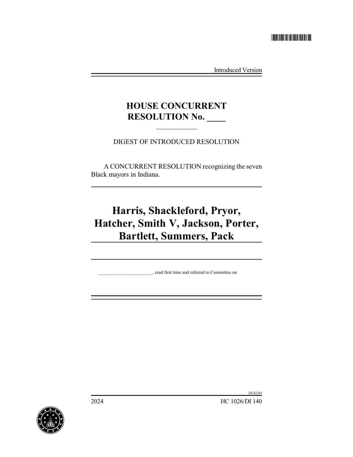 Indiana House honors record seven black mayors across state