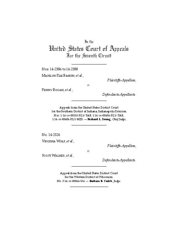 Baskin V Bogan Ruling Of 7th Us Circuit Court Of Appeals Striking 5437