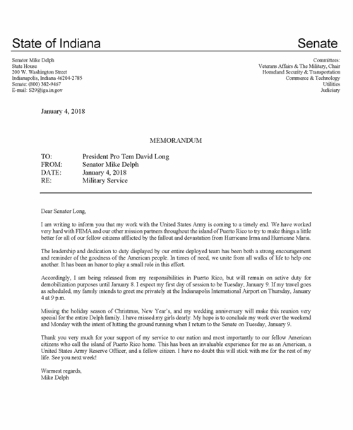 State Senator Returning From Army Reserve Deployment To Puerto Rico Government And Politics Nwitimes Com